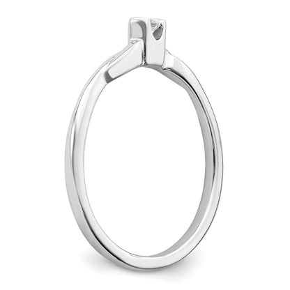 14k White Gold Lab Diamond Solitaire Engagement Ring 1/15 carat