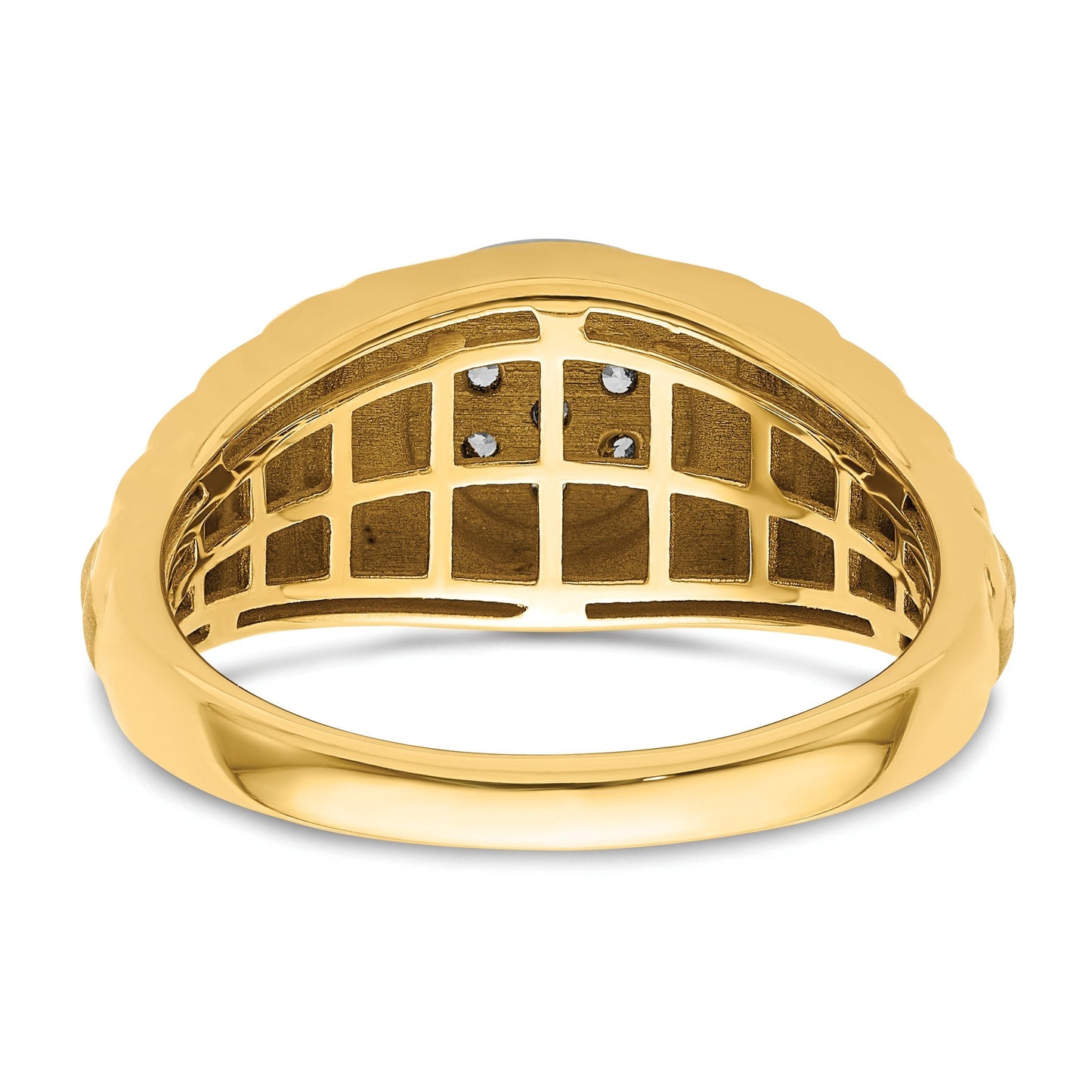 14k Gold Round  1/4 ct Lab Grown Diamond Men's Ring