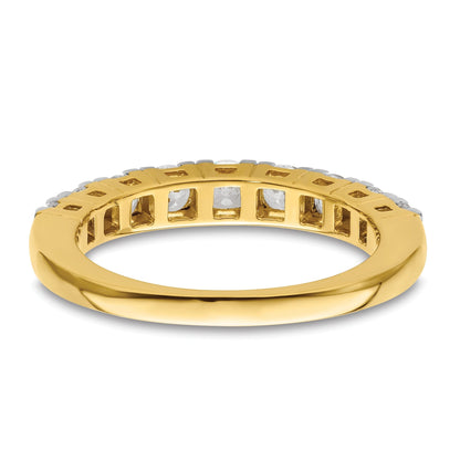 IGI Certified 1 Ct Round Lab Grown Diamond Prong 14K Yellow Gold Fashion Enhancer Ring