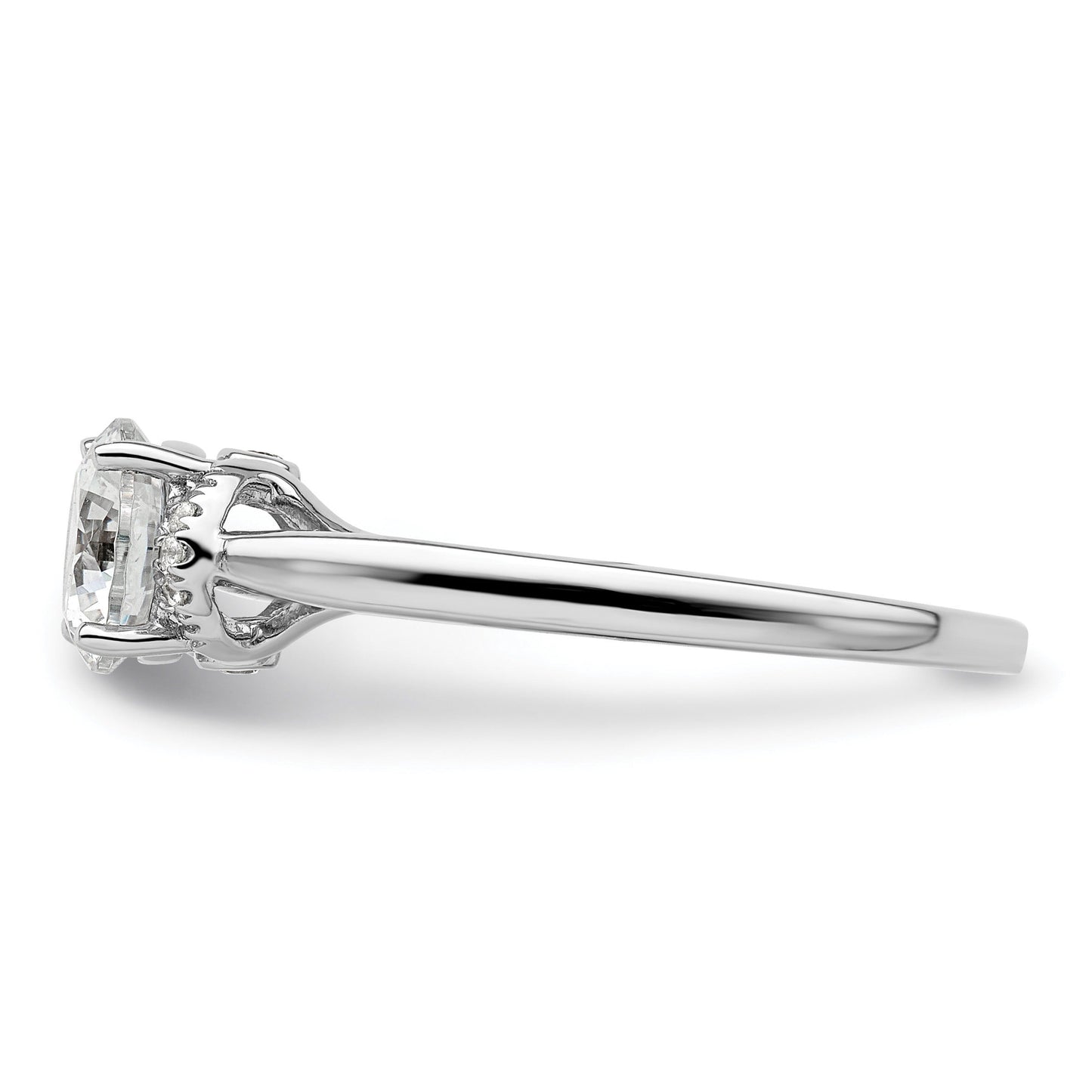 14k White Gold Lab Grown Diamond Round Semi Mount Solitaire Ring 1 Ct