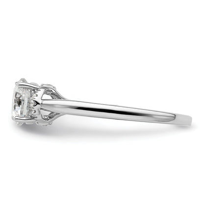 14k White Gold Lab Grown Diamond Round Semi Mount Solitaire Ring 1 Ct