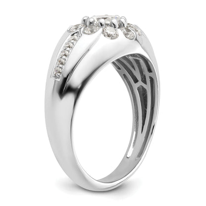 14k White Gold 1 1/2 ct Lab Grown Diamond Men's Ring