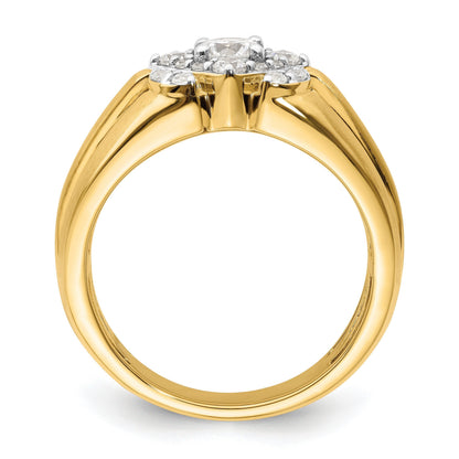 14k Two-Tone 1 ct Lab Grown Diamond Men's Ring