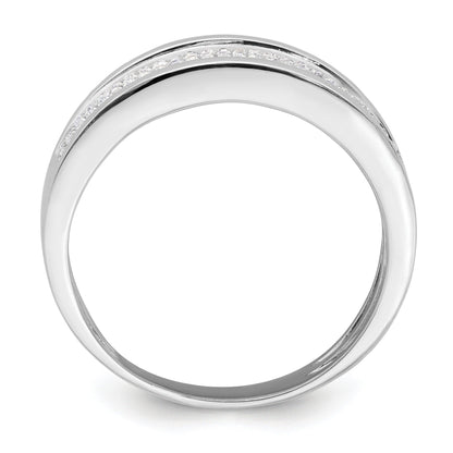 1/4 ct Lab Grown Diamond Men's Cluster Band 14k White Gold