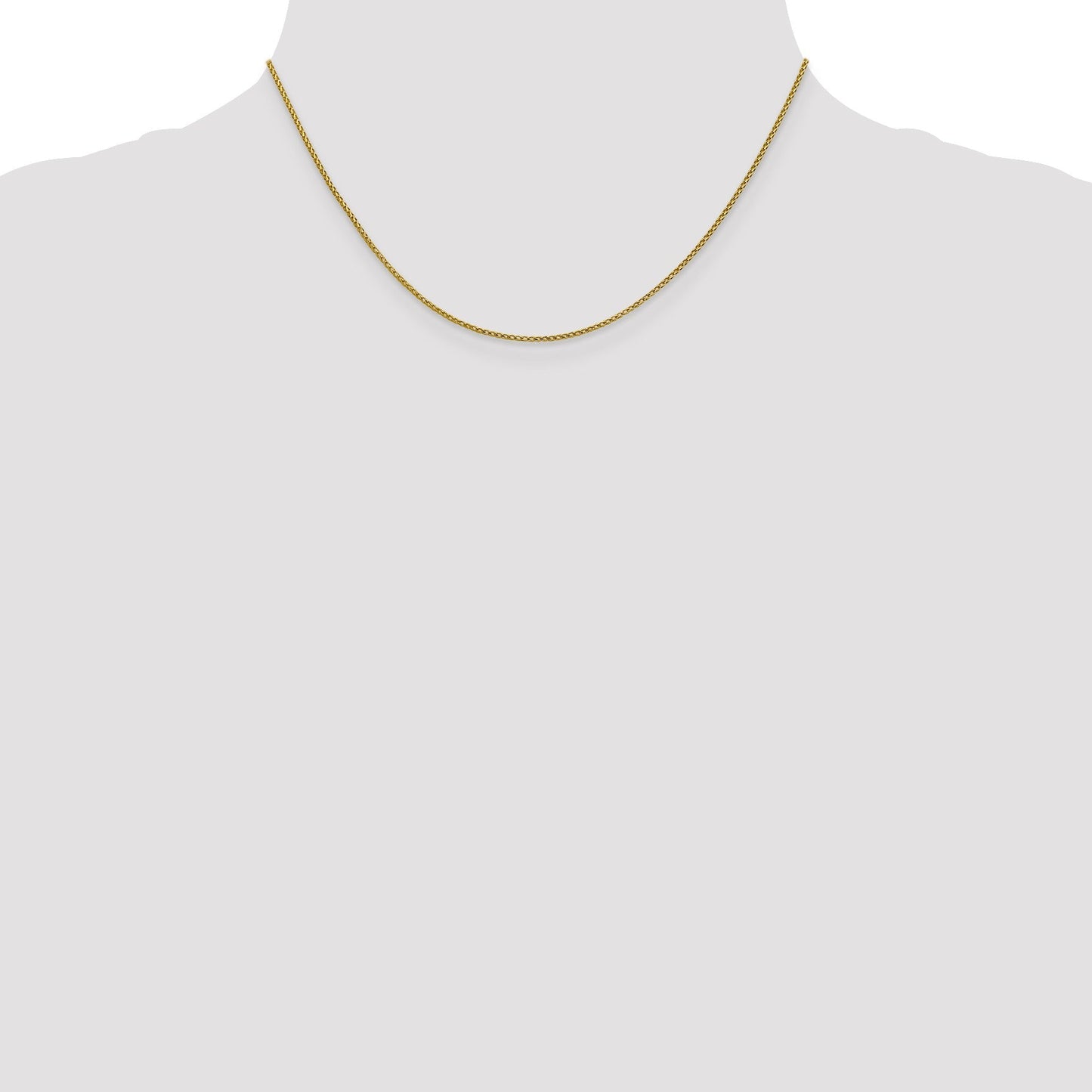 14K 1 mm Diamond Cut Open Franco Chain