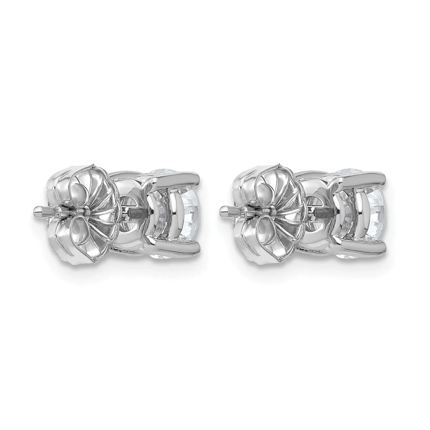 14K Gold Lab Grown Round Diamond Stud Earrings