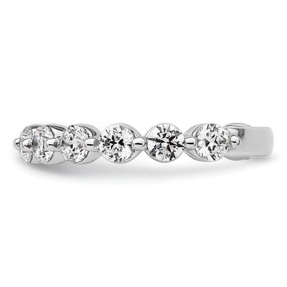 14K White Gold Lab Grown Diamond Petite Round Engagement Ring 0.115 Ct
