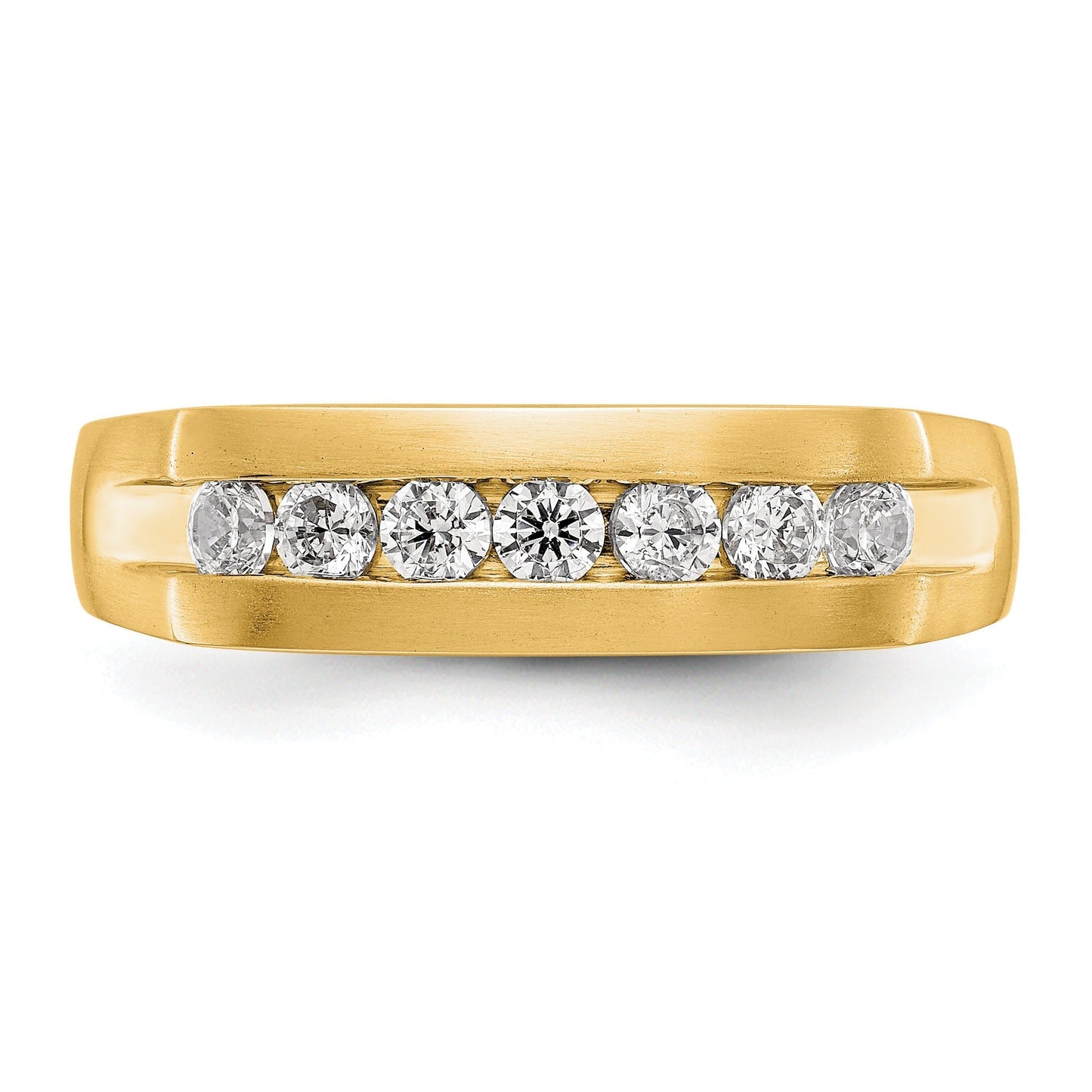 Men's 1/2 ct Lab Grown Diamond Channel Band Ring 14K White Gold