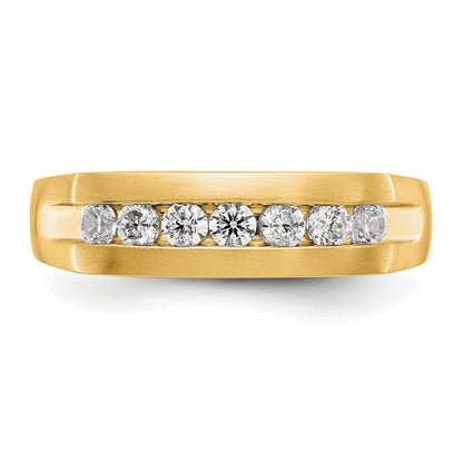 Men's 1/2 ct Lab Grown Diamond Channel Band Ring 14K White Gold