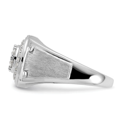 14k White Gold 1/2 ct Lab Grown Diamond Men's Wedding Ring