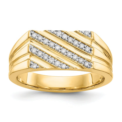14k Gold 1/4 ct Lab Grown Diamond Men's Ring