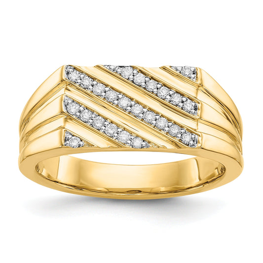 14k Gold 1/4 ct Lab Grown Diamond Men's Ring
