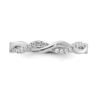 Lab Grown Diamond Twist Wedding Band 1/8 ct
