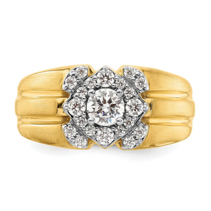 14k Two-Tone 1 ct Lab Grown Diamond Men's Ring