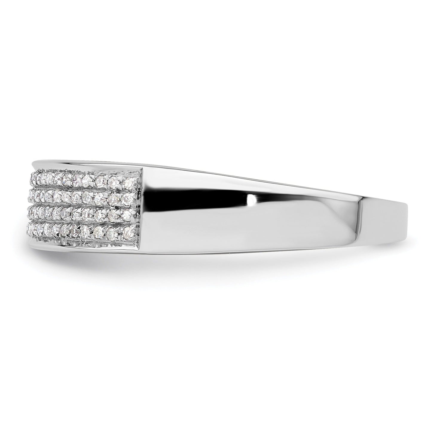 1/4 ct Lab Grown Diamond Men's Cluster Band 14k White Gold
