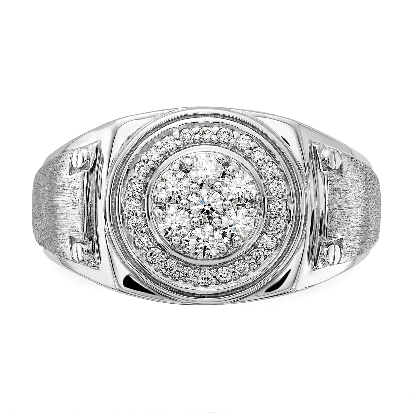 14k White Gold 1/2 ct Lab Grown Diamond Men's Wedding Ring