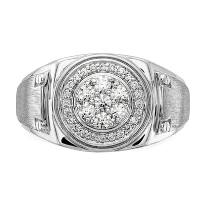 14k White Gold 1/2 ct Lab Grown Diamond Men's Wedding Ring