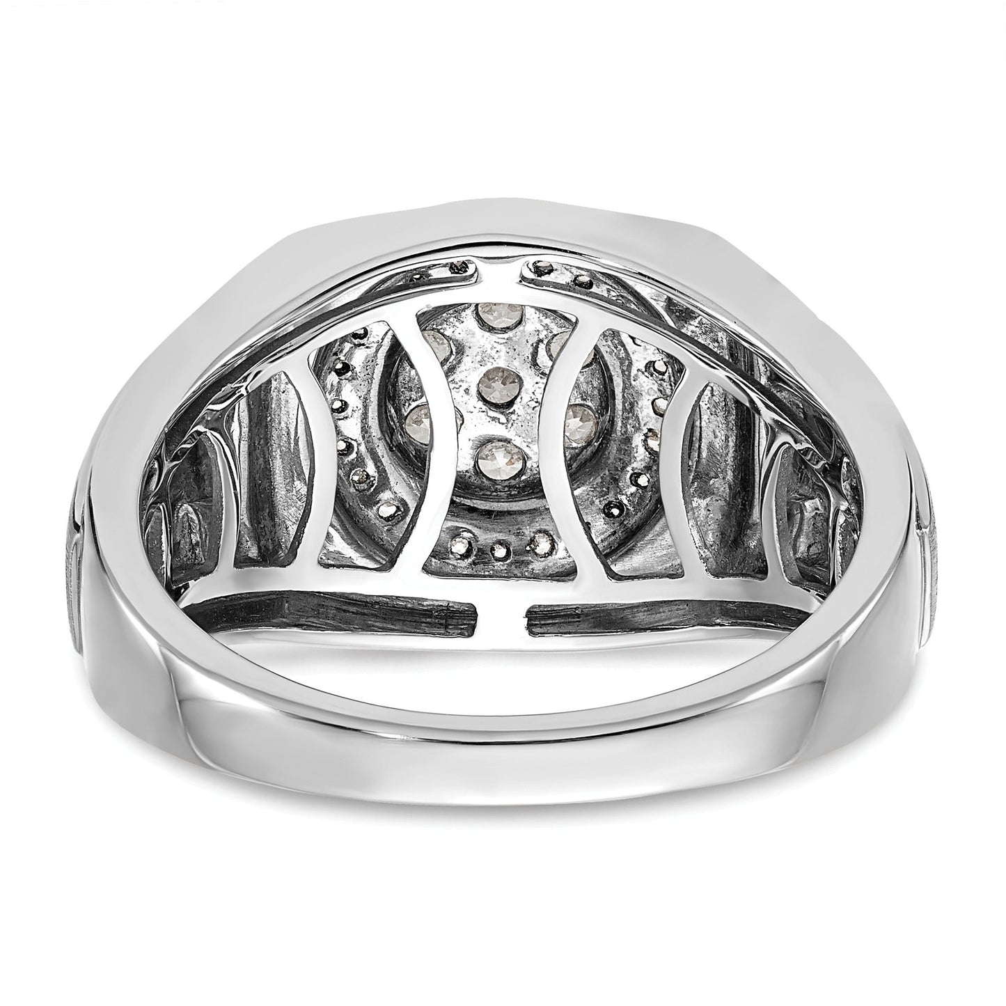 14k White Gold 1/2 ct Lab Grown Diamond Men's Wedding Ring
