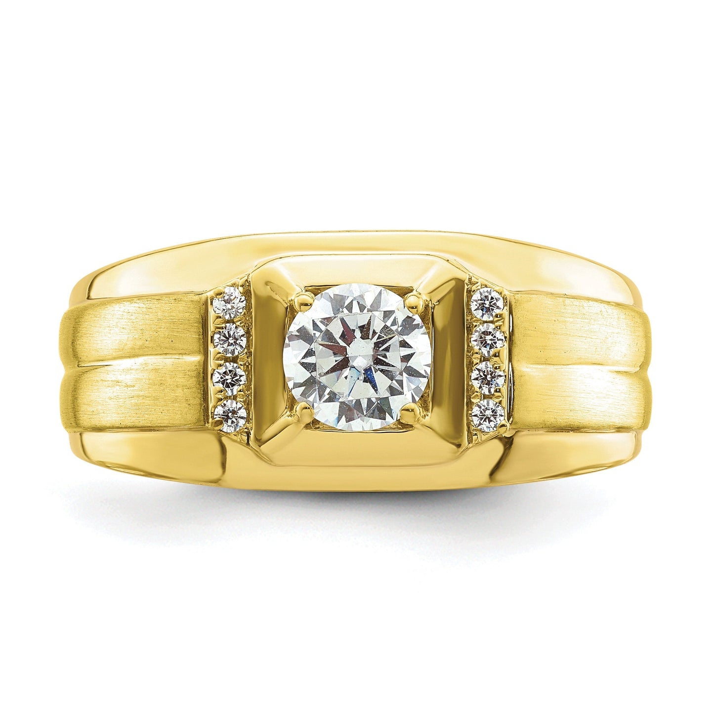10k Gold 7/8 ct Lab Grown Diamond Men's Band Ring