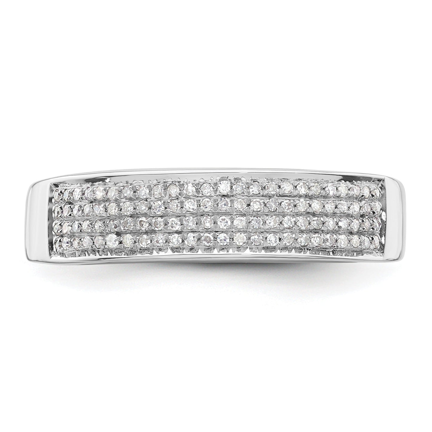 1/4 ct Lab Grown Diamond Men's Cluster Band 14k White Gold