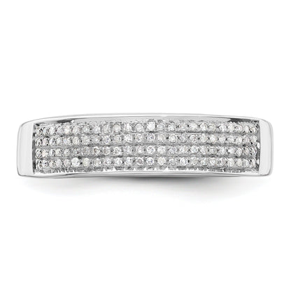 1/4 ct Lab Grown Diamond Men's Cluster Band 14k White Gold