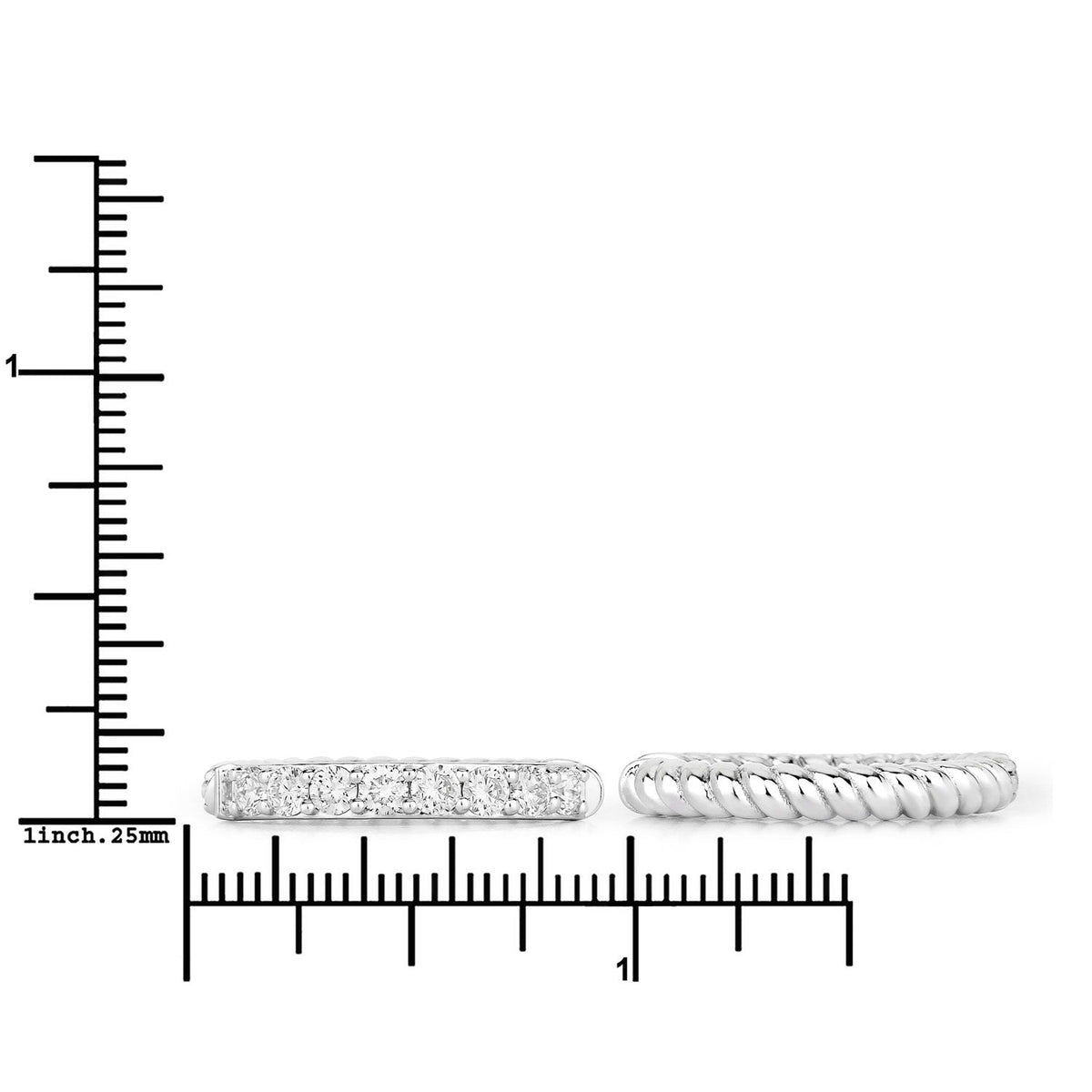 1.00 Cttw Round White Lab Diamond Shared Prong Rhodium Plated Silver Huggie Hoop Clip On Earrings