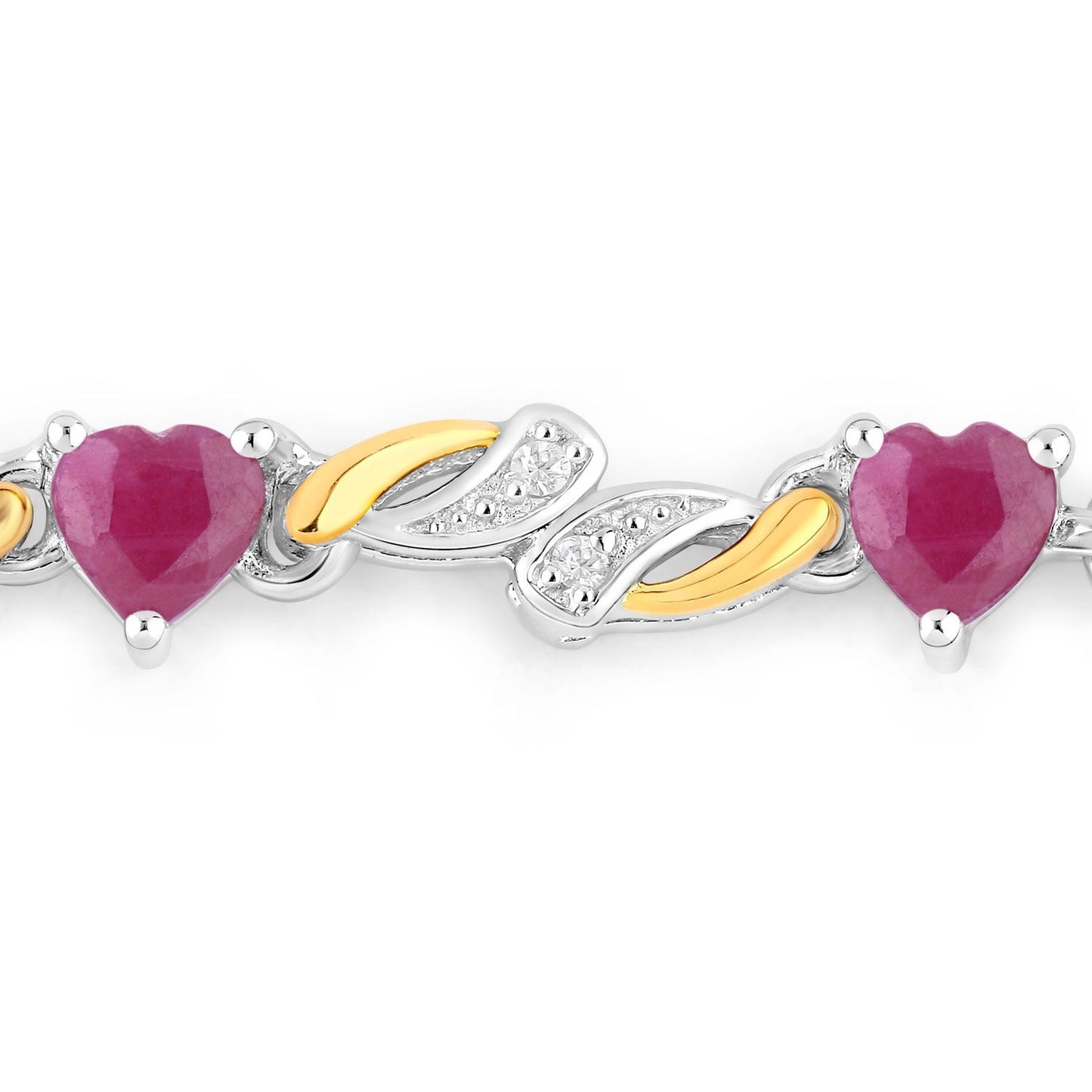 1.09 Ct Heart Pink Ruby Prong Silver Bolo Adjustable Bracelet