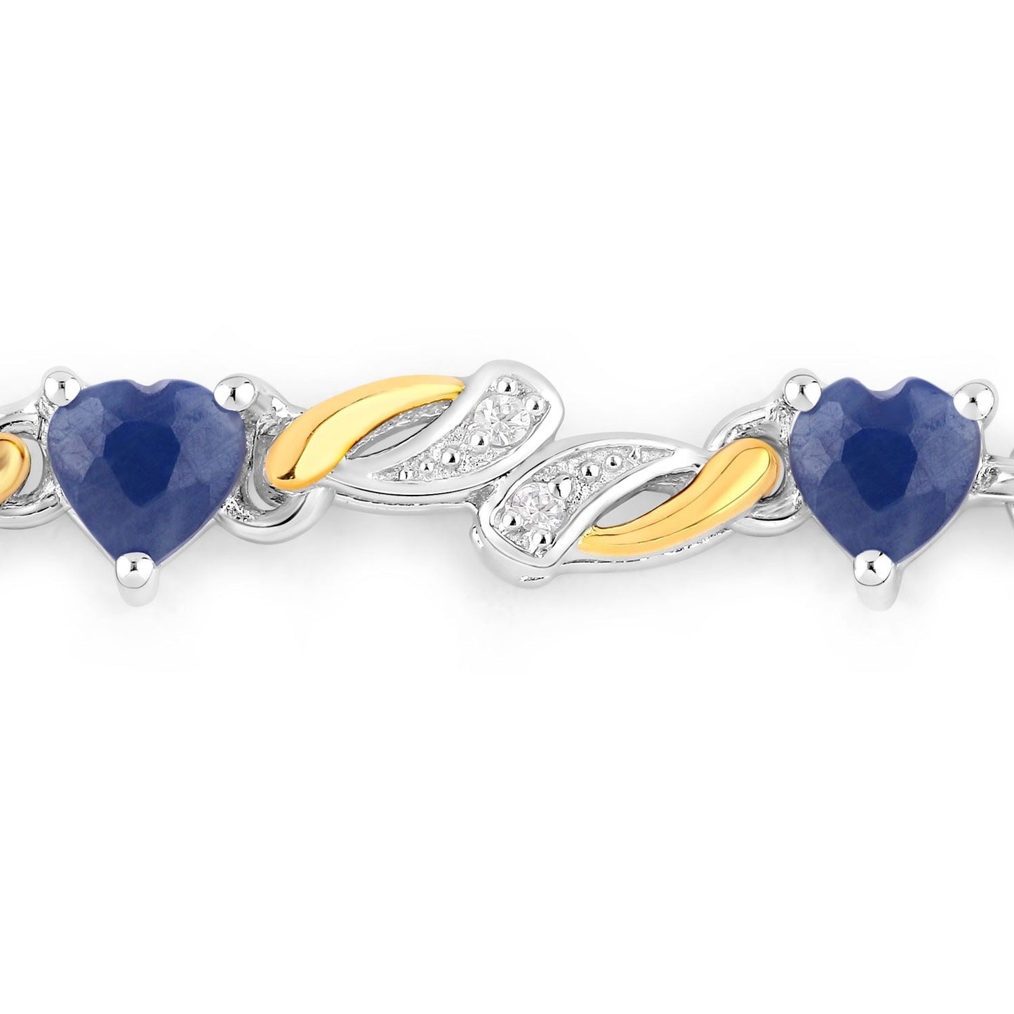 1.09 Ct Heart Blue Sapphire Prong Silver Bolo Adjustable Bracelet