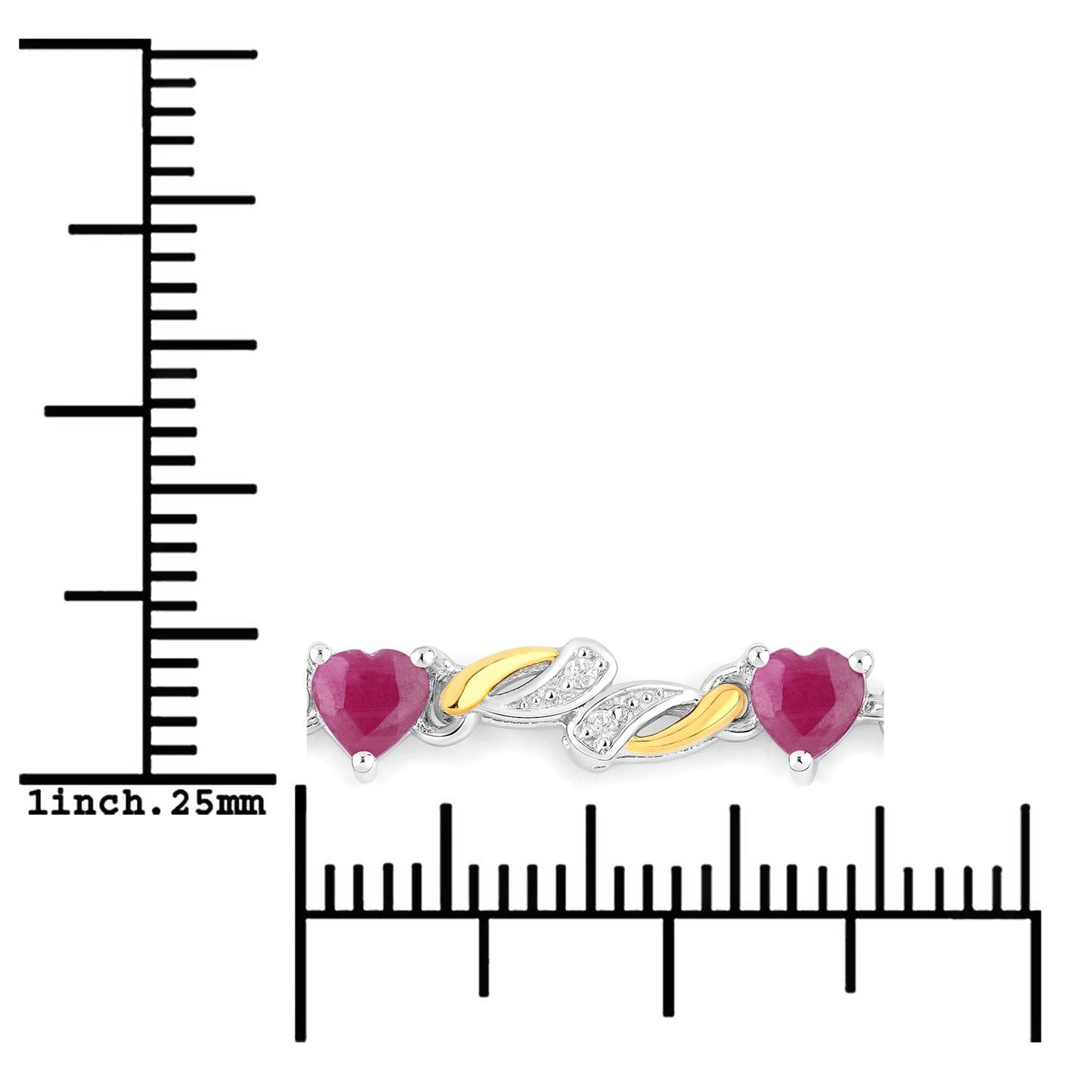 1.09 Ct Heart Pink Ruby Prong Silver Bolo Adjustable Bracelet