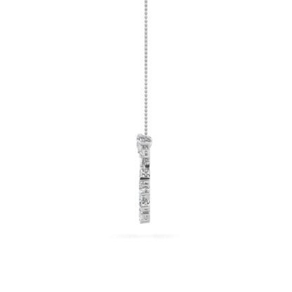 3.0 Ctw Multi-Shape (F/VS) Lab Grown Diamond Prong 14K White Gold Open Circle Pendant Necklace