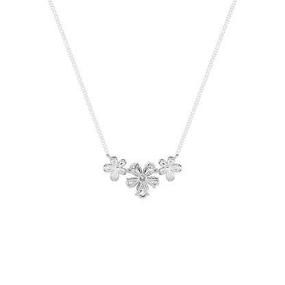 2.0 Ct Pear (F/VS) Lab Grown Diamond Prong 10K White Gold Fancy Floral Pendant Necklace