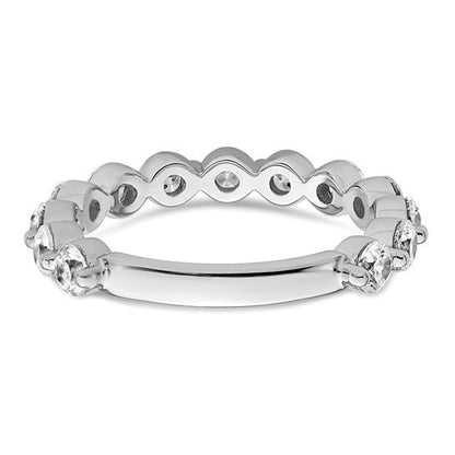 14K White Gold Lab Grown Diamond Petite Round Engagement Ring 0.115 Ct