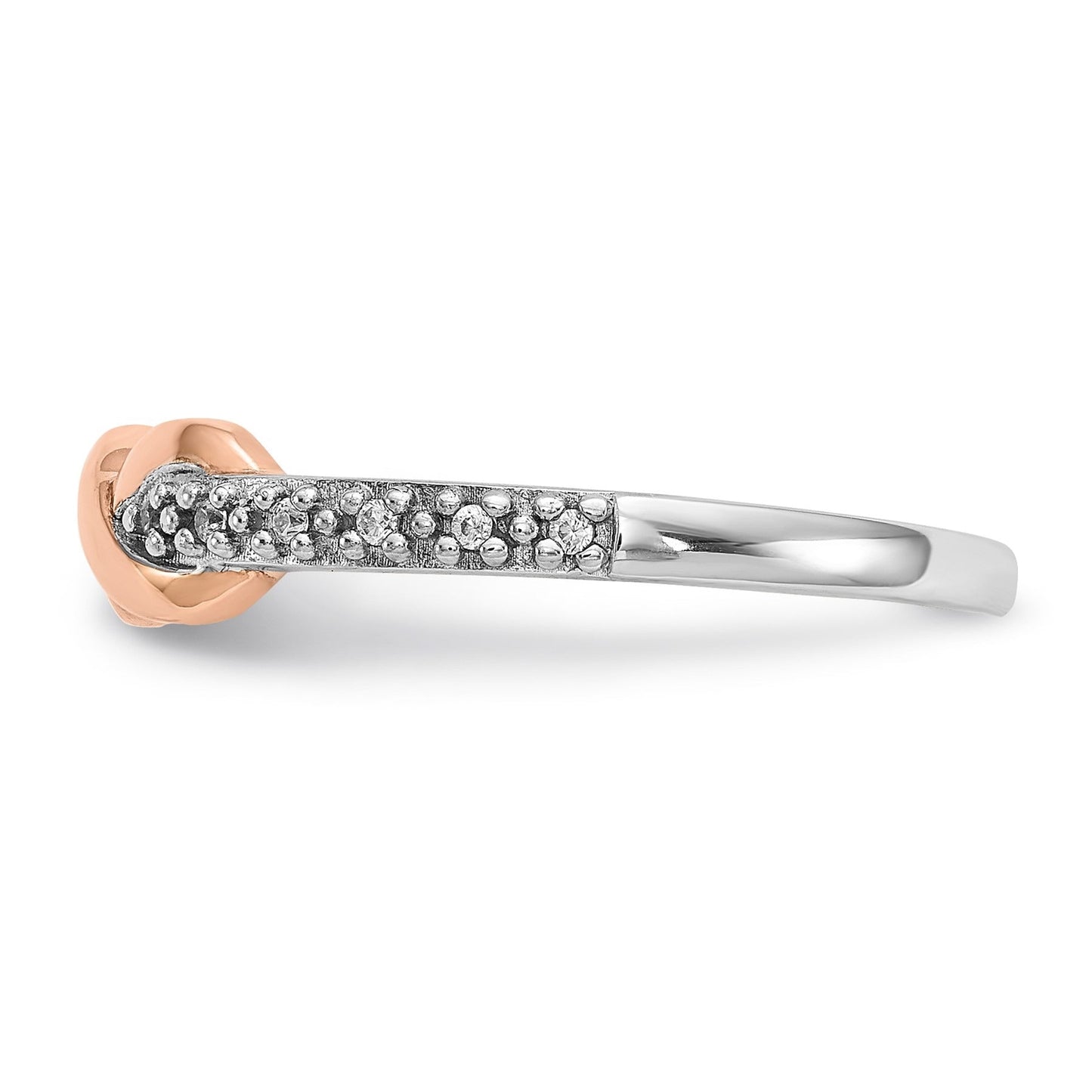 Two-Tone Infinity Diamond Ring