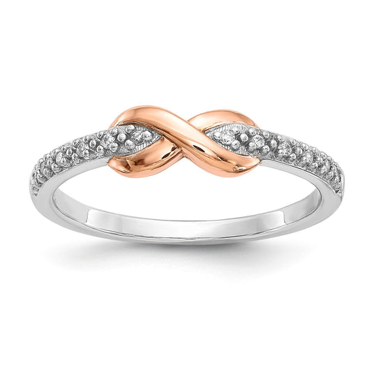 Two-Tone Infinity Diamond Ring