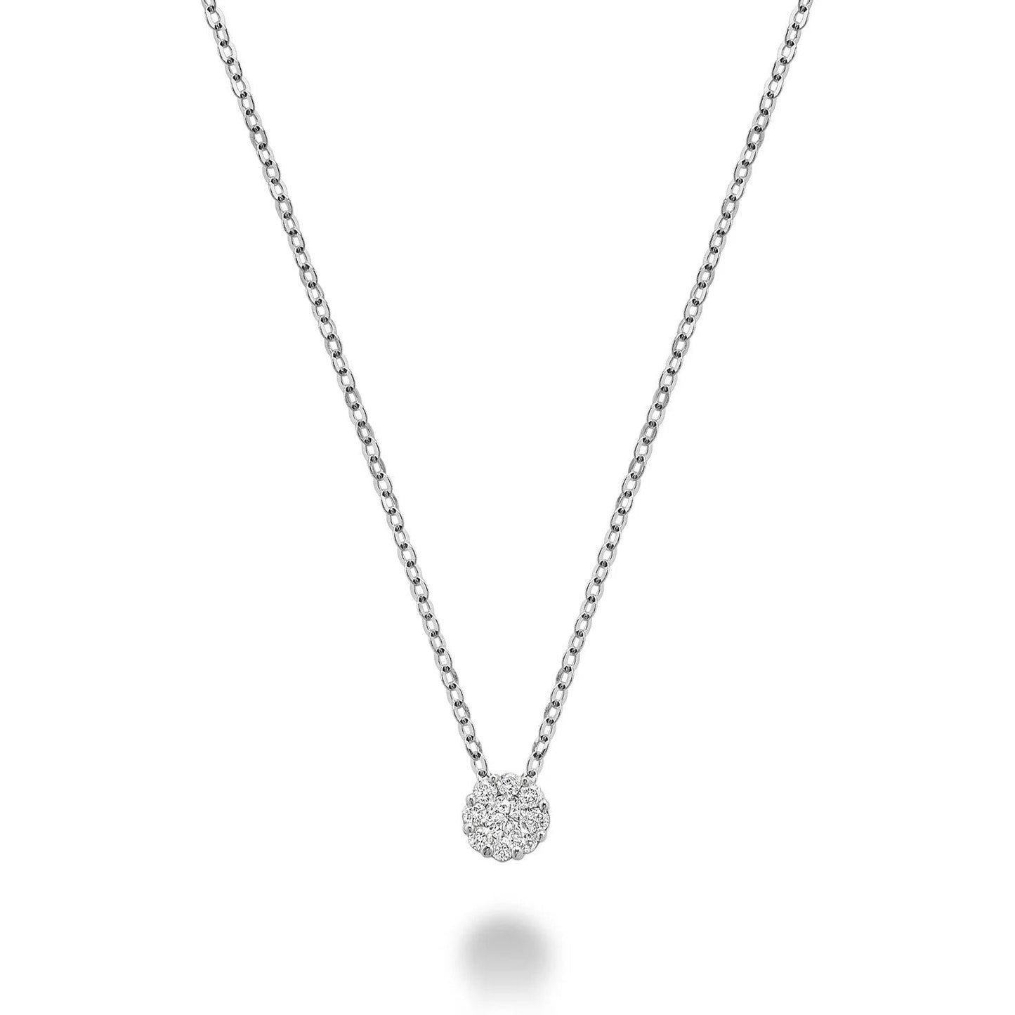 10k Gold Cluster Diamond Necklace