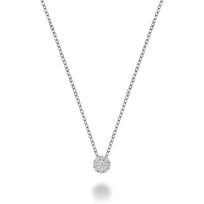 10k Gold Cluster Diamond Necklace