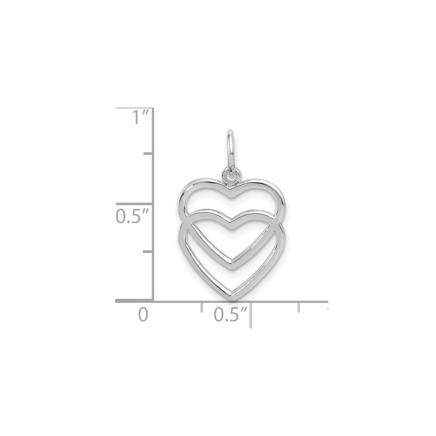 Double Heart Gold Pendant