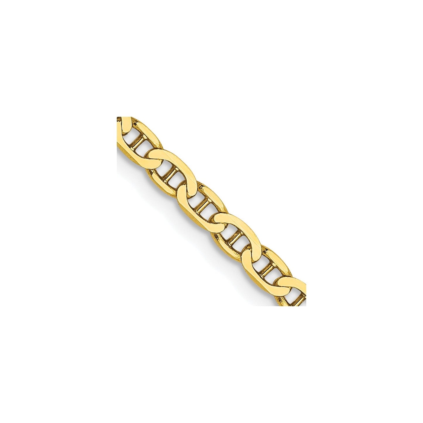 10K Gold Flat Anchor Chain 18 inch