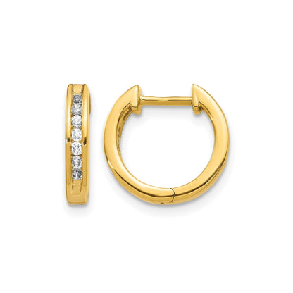 14k Gold Lab Grown Diamond Hinged Hoop Earrings 0.25 Ct