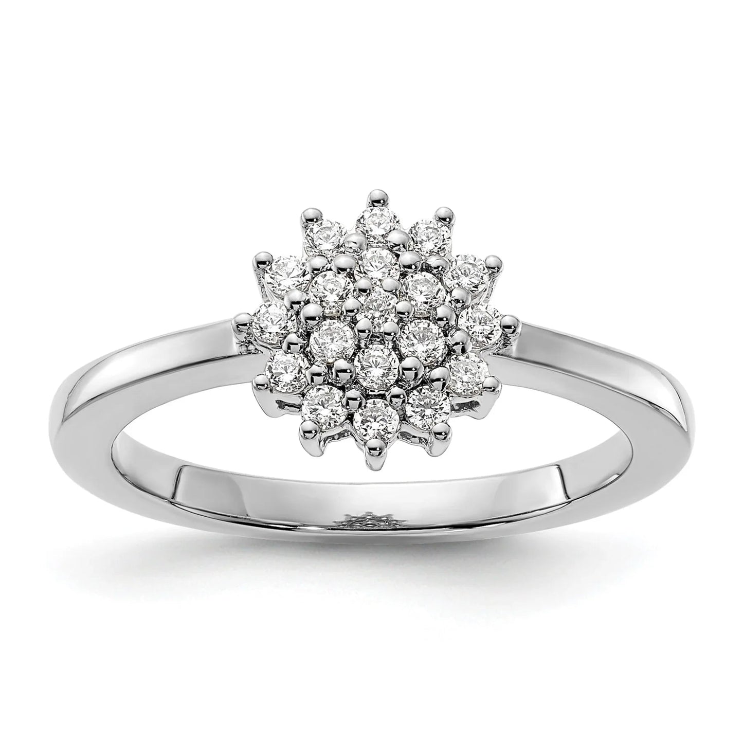 14k Gold Lab Grown Diamond Cluster Ring 0.285 ct.