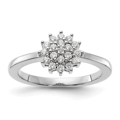 14k Gold Lab Grown Diamond Cluster Ring 0.285 ct.