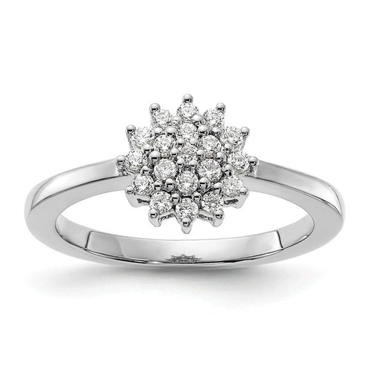 14k Gold Lab Grown Diamond Cluster Ring 0.285 ct.