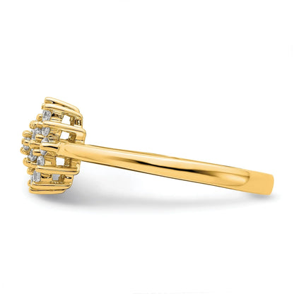 14k Gold Lab Grown Diamond Cluster Ring 0.285 ct.