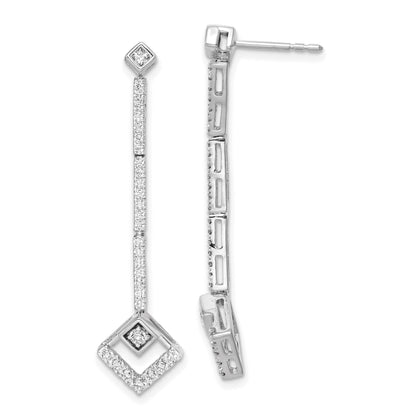 14k 1/2 carat Lab Grown Diamond Dangle Post Earrings