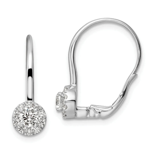 14k Gold Lab Grown Diamond Drop Leverback Earrings