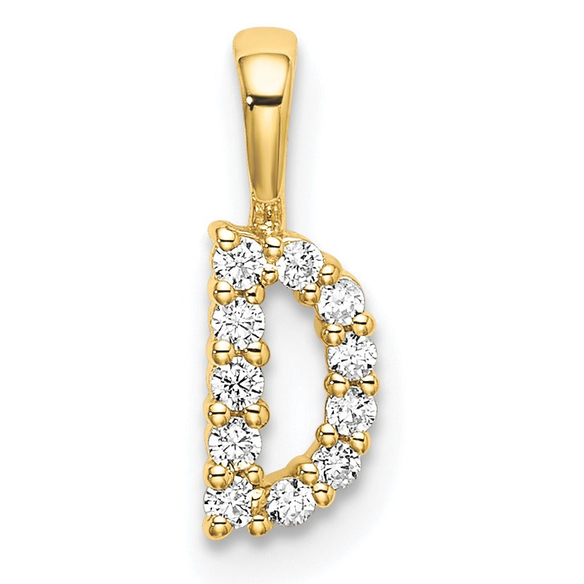 Natural Diamond Initial Pave Pendants