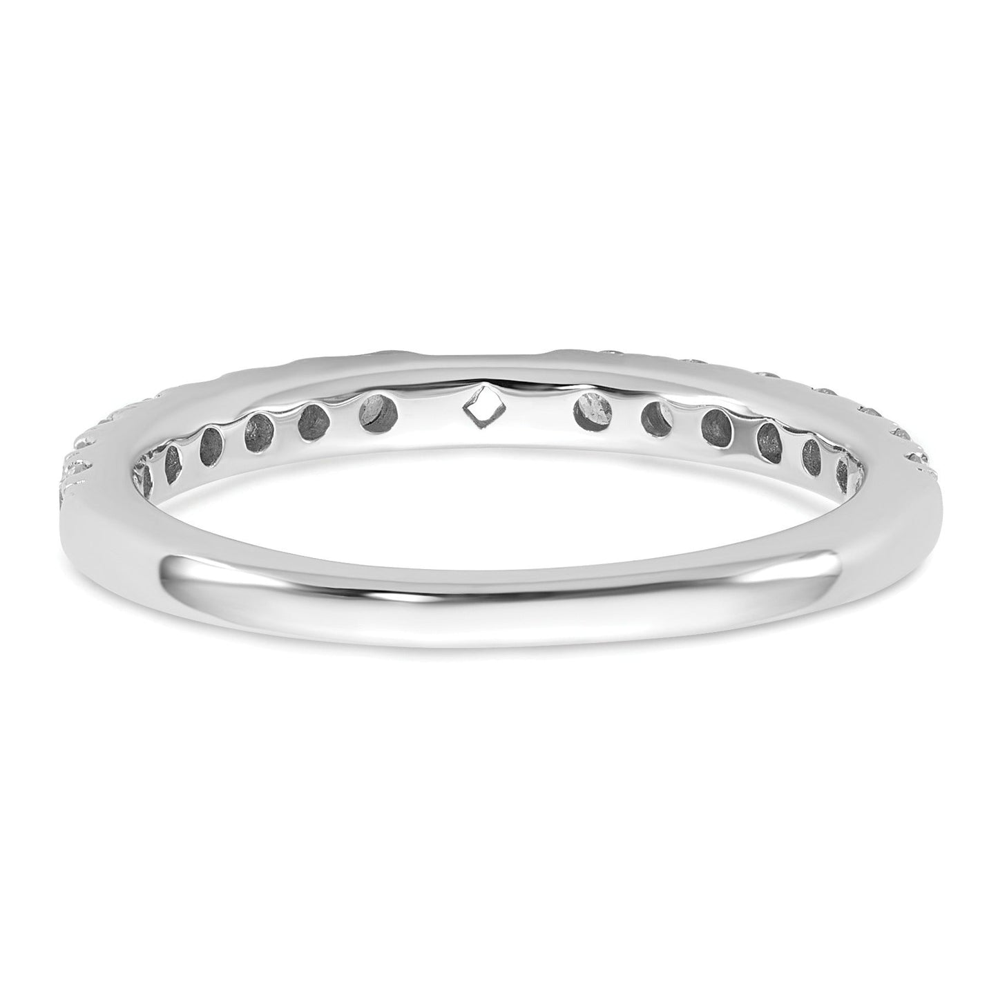 14K White Gold Lab Diamond Solitaire Pave Ring