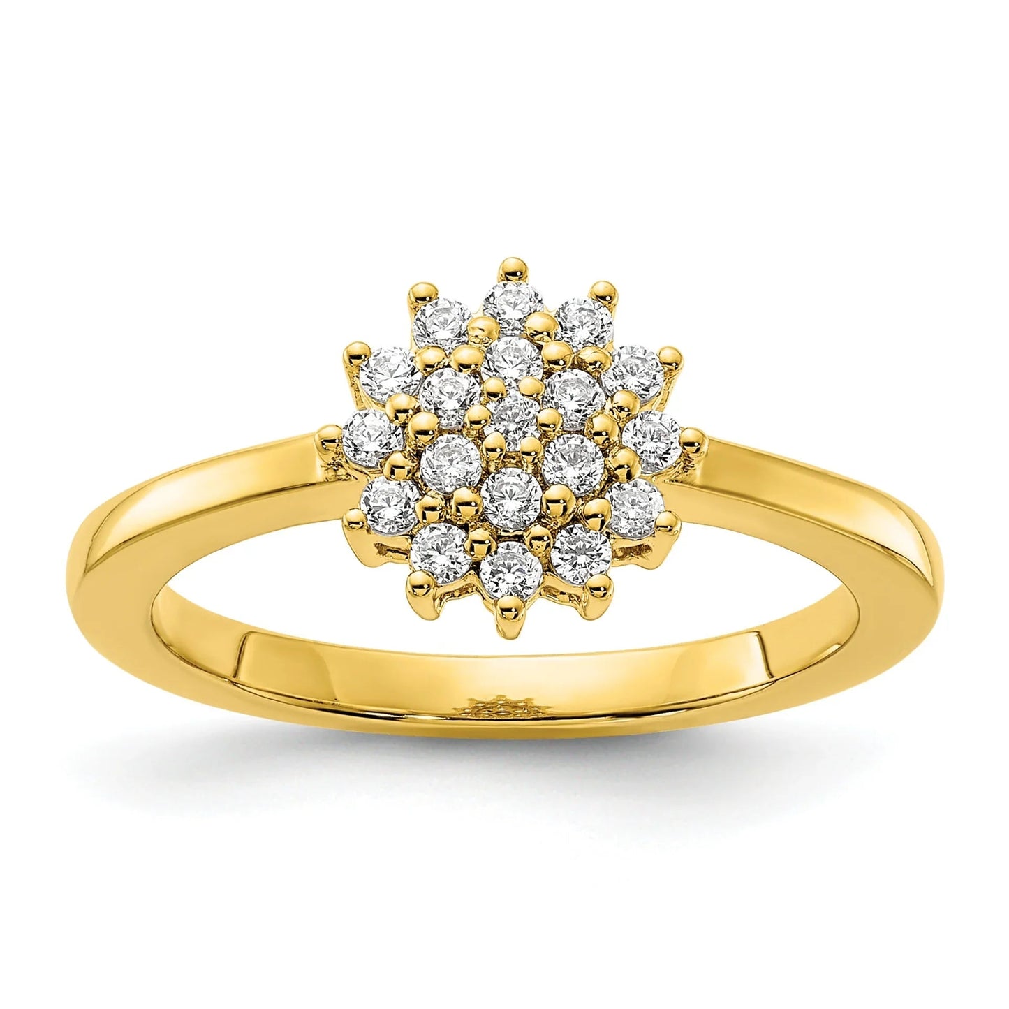 14k Gold Lab Grown Diamond Cluster Ring 0.285 ct.
