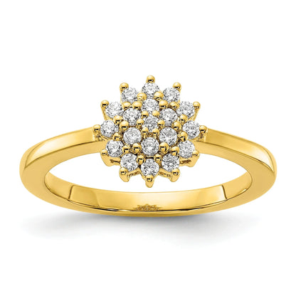 14k Gold Lab Grown Diamond Cluster Ring 0.285 ct.