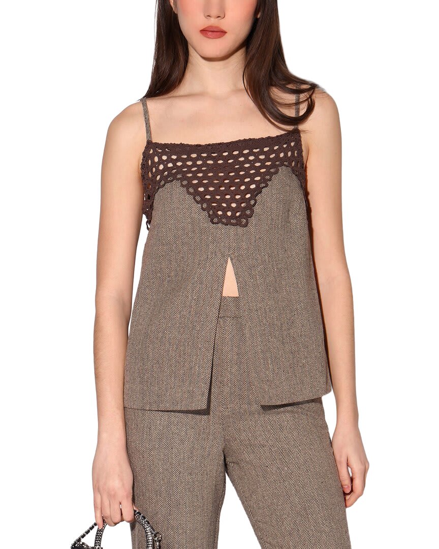 BROWN HERRINGBONE-